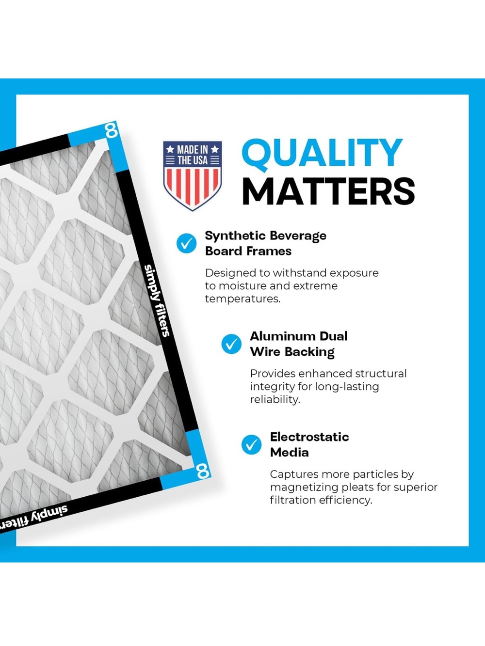 Simply  Air Filter - 18 x 20 x 1- four new in box